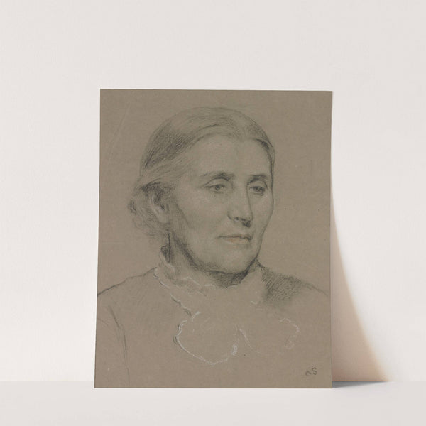 Bildnis einer älteren Dame nach rechts by Otto Scholderer