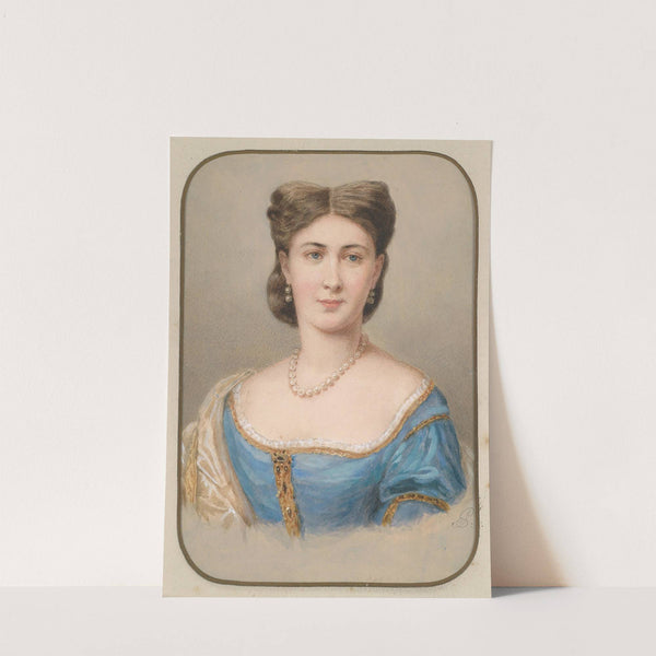 Bildnis einer Dame in blauem Seidenkleid by Emanuel Thomas Peter