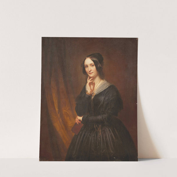 Bildnis einer Dame in schwarzem Kleid (1846) by Carl Christian Vogel von Vogelstein