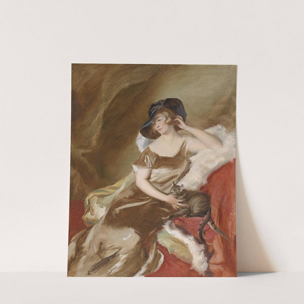 Bildnis einer Dame mit Katze by Adolf Pirsch