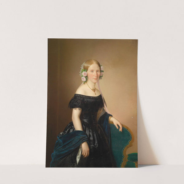 Bildnis einer Dame mit Rosen im Haar by Joseph Weidner