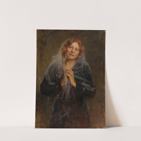 Bildnis einer Dame mit Schleier (Die Gattin des Künstlers) by Arthur Von Ferraris