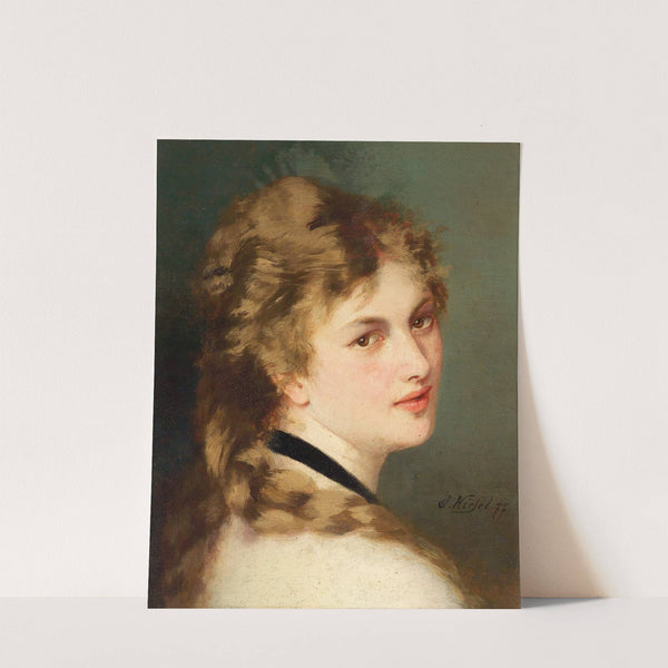 Bildnis einer Dame mit schwarzem Halsband (1877) by Conrad Kiesel