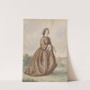 Bildnis einer Dame vom Lande in braunem Kleid (1862) by Josef Kriehuber