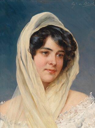 Bildnis einer jungen Dame mit Schleier