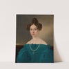 Bildnis einer jungen Frau in blauem Kleid by Johann Wachtl