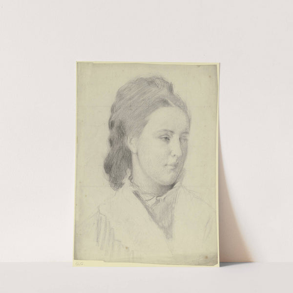 Bildnis einer jungen Frau in Dreiviertelansicht by Otto Scholderer