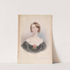 Bildnis einer jungen Frau mit Rose (1859) by Josef Kriehuber