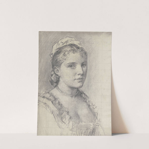 Bildnis einer jungen Frau nach rechts by Otto Scholderer