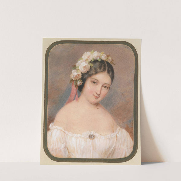 Bildnis eines Fräuleins mit weißen Rosen im Haar by Emanuel Thomas Peter
