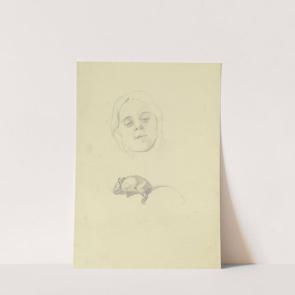 Bildnis eines Mädchens, darunter eine tote Maus by Philipp Winterwerb