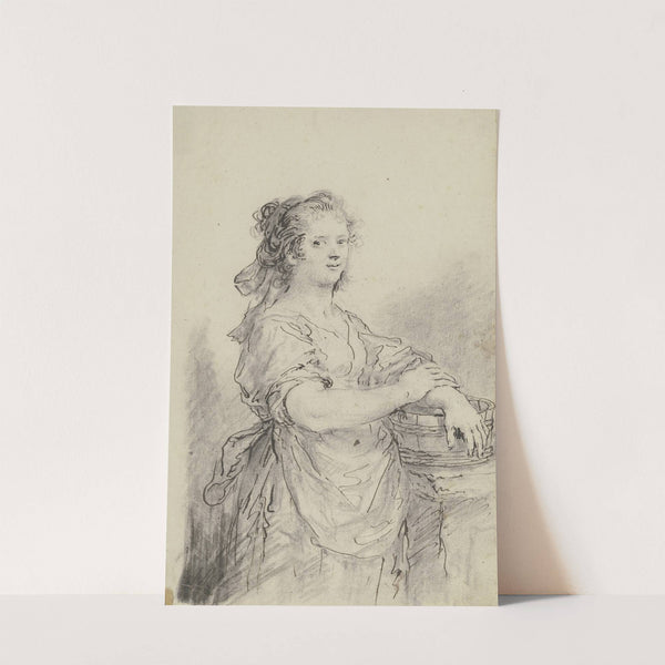 Bildnis eines Mädchens mit Holzzuber (1752) by Martin Johann Schmidt