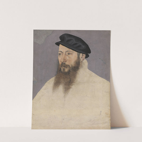 Bildnis eines Mannes mit schwarzem Barett by Hans Hug Kluber