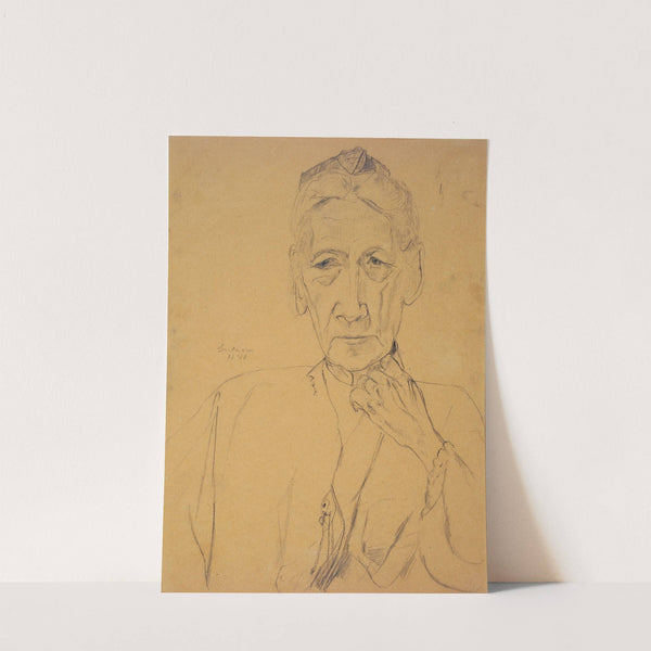 Bildnis Frau Tube, Halbfigur en face (1918) by Max Beckmann