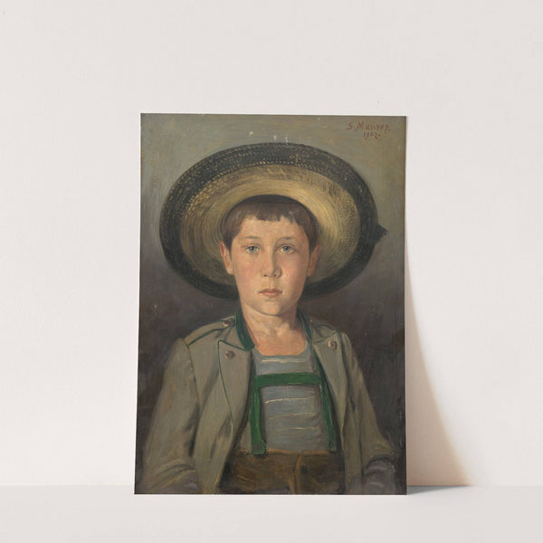 Bildnis Robert Maurer, Sohn des Künstlers, als Neunjähriger (1902) by Serafin Maurer