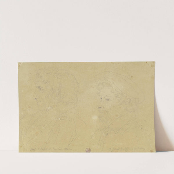 Bildnisse des Malers Prof. Besel aus Breslau sowie des Architekkten Hübsch aus Heidelberg by Karl Sandhaas