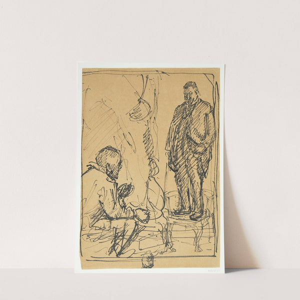 Billedhuggeren Kai Nielsen modellerer Mads Rasmussen by Peter Hansen