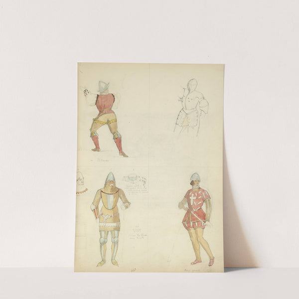 Bilman; Half length study of armor; Man in armor, 1365; King's guard, 1475 by Stewart Watson