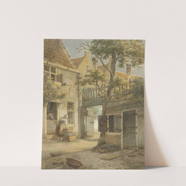 Binnenplaats van een hofje te Amsterdam by Daniël Kerkhoff