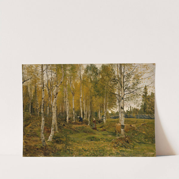 Birch Trees in Autumn by Gerhard Munthe