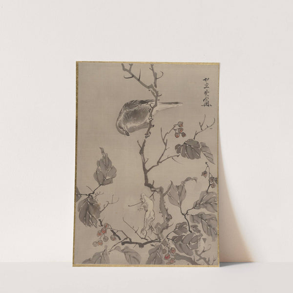 Bird and Frog (ca. 1887) by Kawanabe Kyōsai