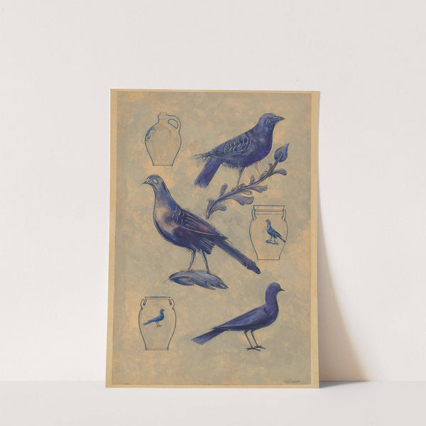 Bird Decorations for Stoneware by Charles Caseau