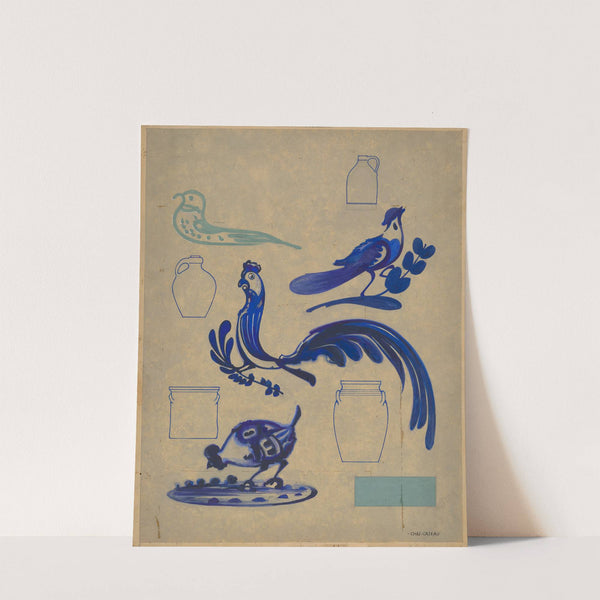 Bird Decorations on Jug by Charles Caseau