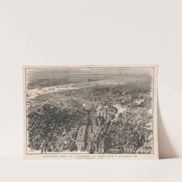 Bird’s eye view of Liverpool, as seen from a balloon, 1885 (1885) by William Lionel Wyllie