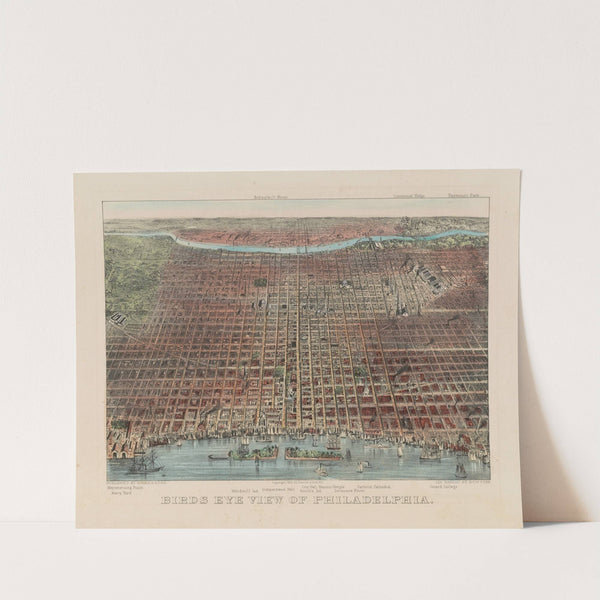 Birds eye view of Philadelphia (1875) by Currier & Ives.
