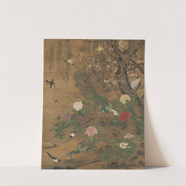 Birds Gather under the Spring Willow by Yin Hong
