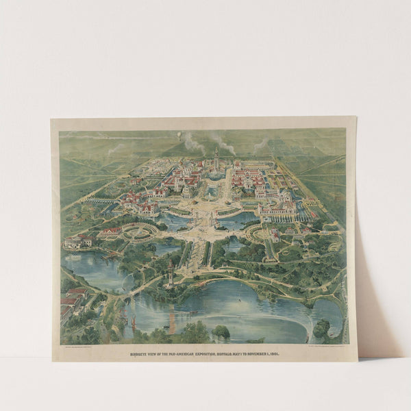 Birdseye view of the Pan-American exposition, Buffalo, May 1 to November 1, 1901 (1900) by Courier Litho. Co.