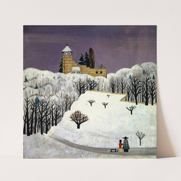 Birseck Castle In The Snow by Fritz Baumann