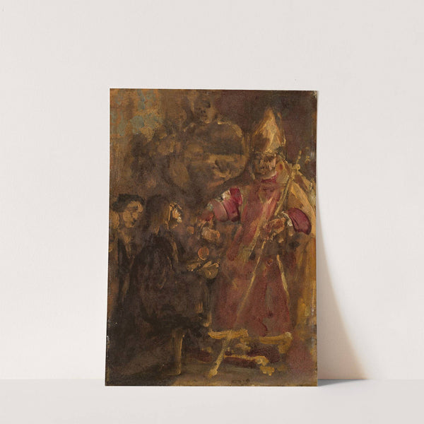 Bishop Lubrański establishes the Ecclesiastical Academy in Poznań, sketch by Jan Matejko