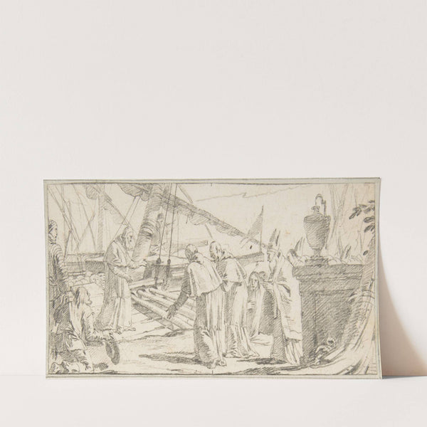 Bishops and Monks Being Received at a Ship by a Venerable Dignitary (1696–1770) by Giovanni Battista Tiepolo
