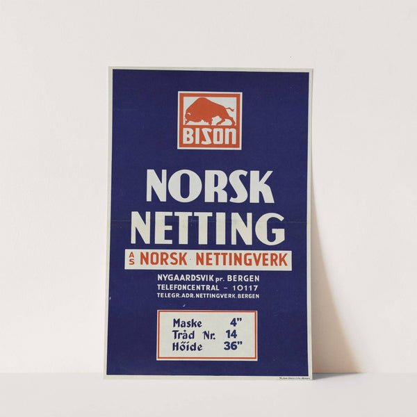 Bison ; norsk netting by John Grieg lito