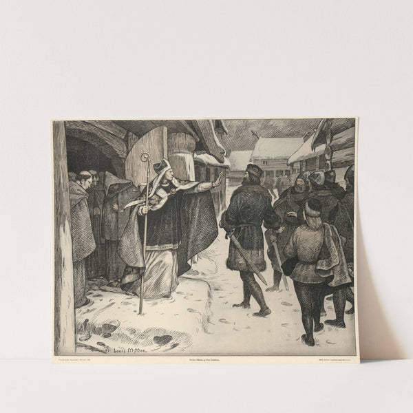 Bisp Vilhelm og Sven Estridsøn (Bishop Vilhelm and king Sweyn II of Denmark) by Louis Moe