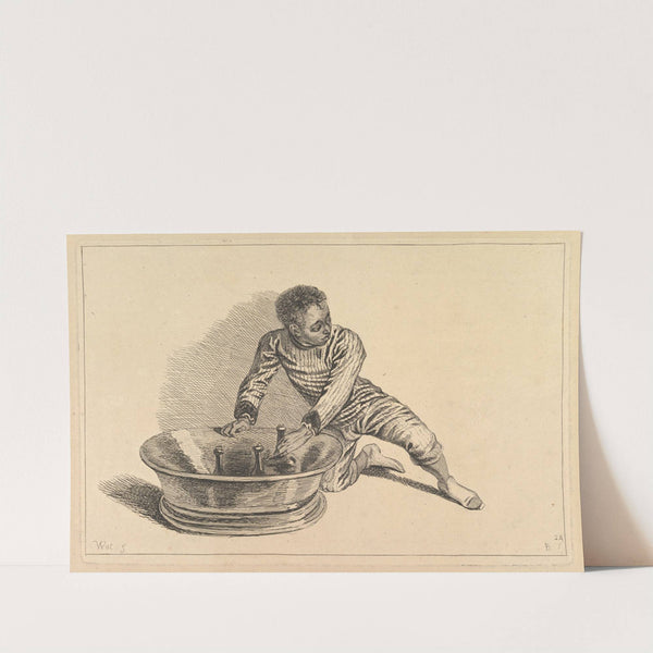 Black African Removing Bottles From a Cooler by François Boucher