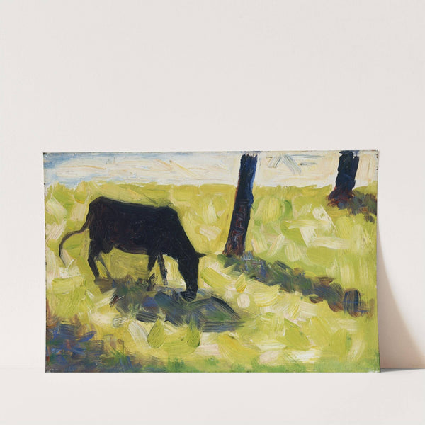 Black Cow in a Meadow (ca. 1881) by Georges Seurat