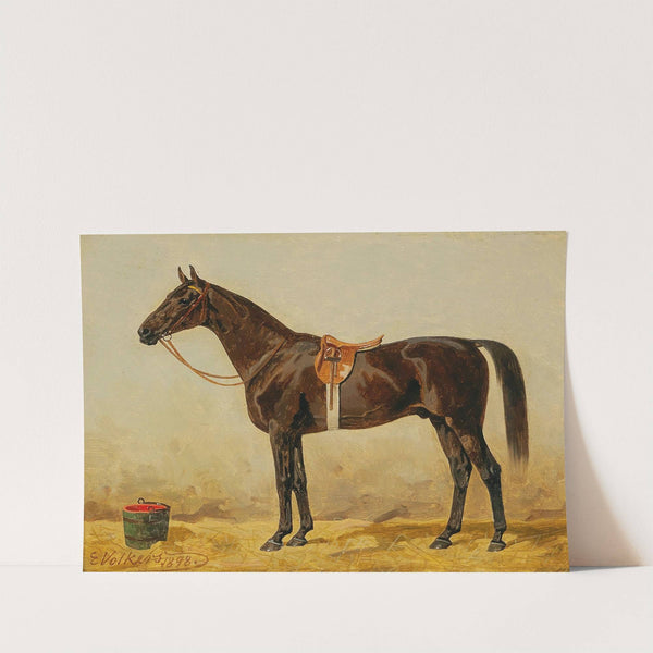 Black Horse In The Stable II by Emil Volkers