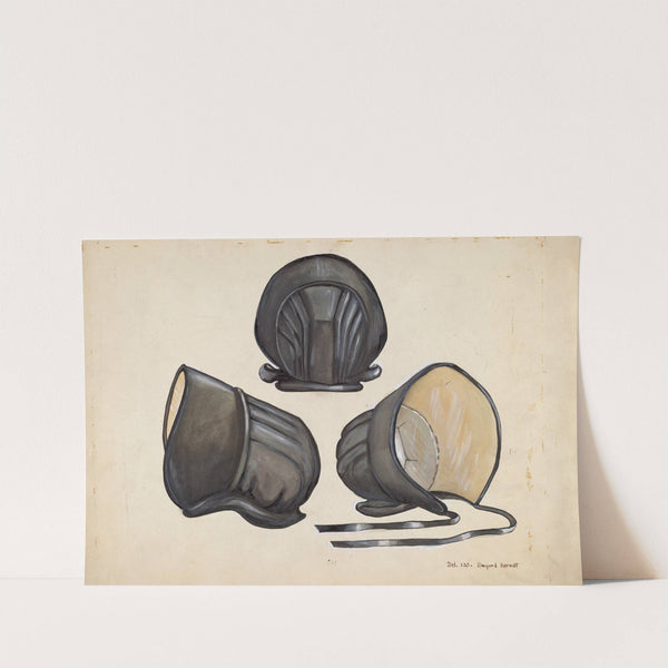 Black Satin Bonnet by B. Berndt