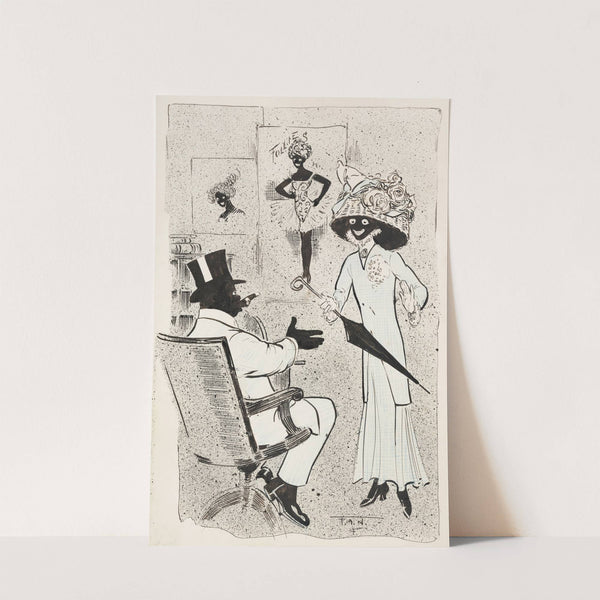 Black showbusiness couple (1909) by Frank Arthur Nankivell