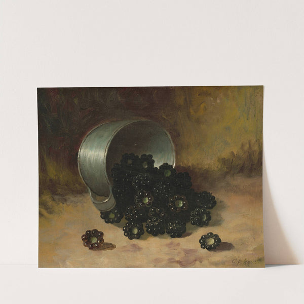 Blackberries Spilling from Tin Cup by Carducius Plantagenet Ream