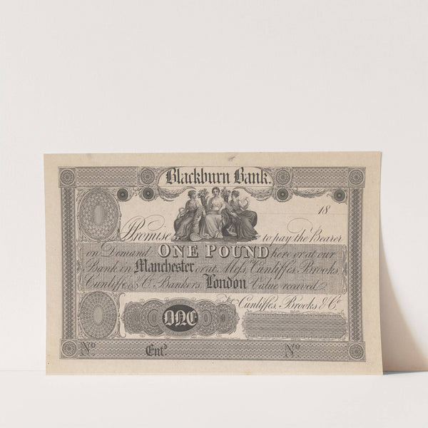 Glamorganshire Old Bank five pound note (1820-1829) by Perkins & Heath