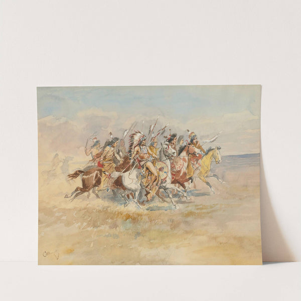 Blackfeet War Party (circa 1896) by Charles Marion Russell