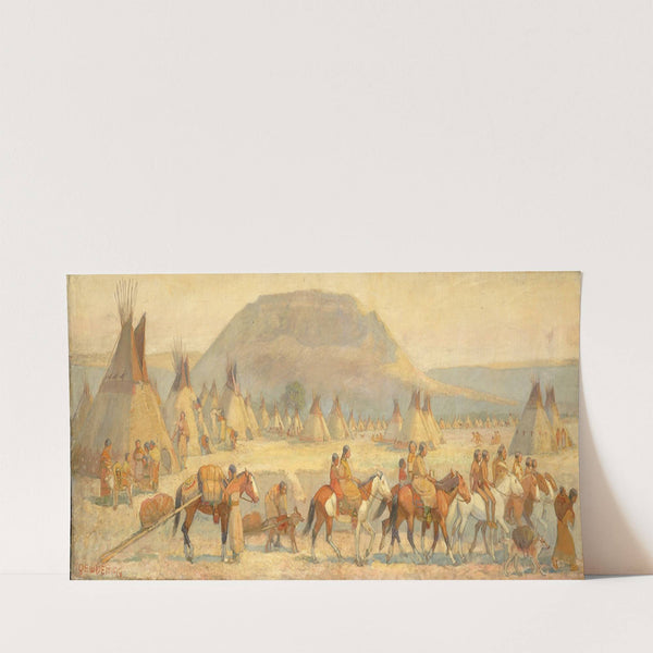 Blackfoot Camp Scene by Edwin Willard Deming