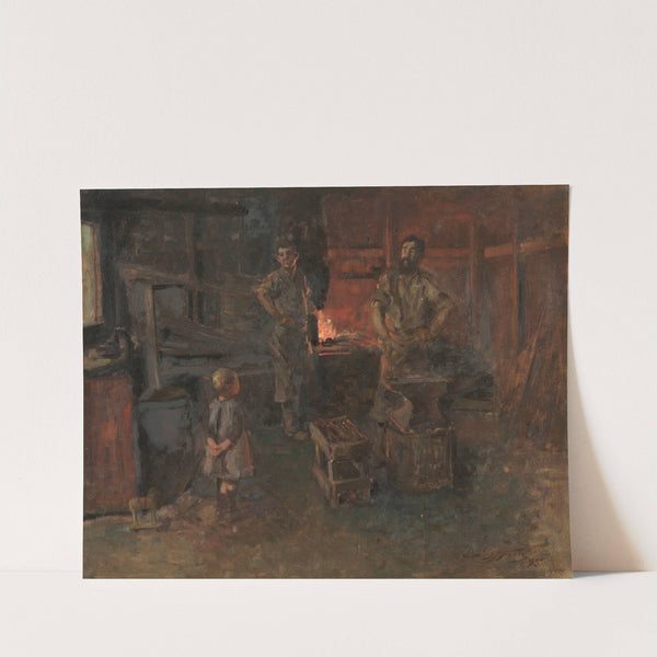Blacksmith's shop in Tinakori Road by James Nairn