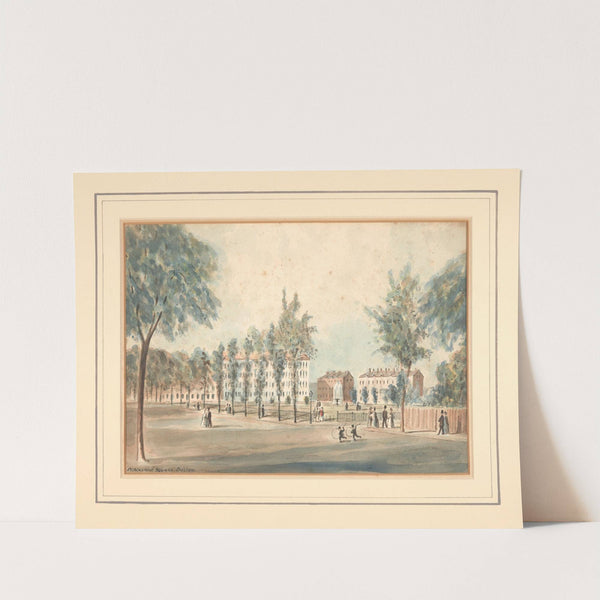 Blackstone Square. Boston. (1850) by Benjamin Champney