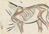 Blad met schets van een paard