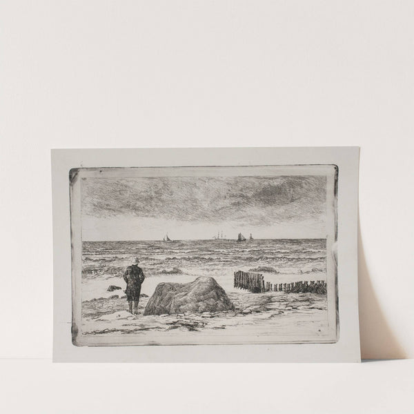 Blæsevejr Søstykke by Carl Bloch