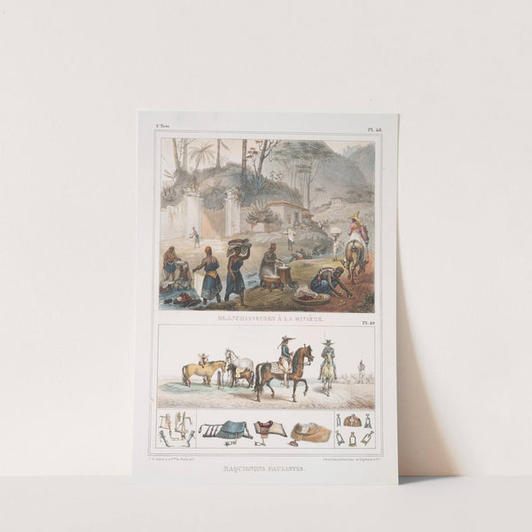 Blanchisseuses à la rivière; Maquignons paulister (1834 - 1839) by Jean Baptiste Debret